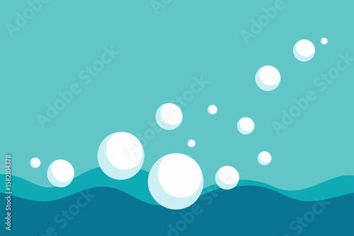 seafoam bubbles rolling back into the ocean