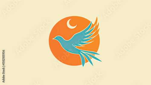 vector illustration of an abstract bird