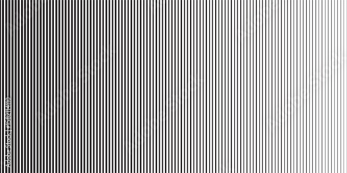 Narrow black-white vertical lines. Symmetric geometric ornament. Striped seamless pattern, abstract wallpaper. Digital paper for textile print, page fill. Vector