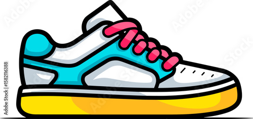 Stylish Cartoon Sneaker: Modern Footwear for Active Lifestyle