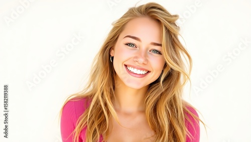 Cheerful Young Woman with Sun-Kissed Skin and Blonde Hair – Vibrant Lifestyle and Youthful Energy