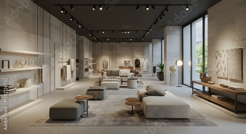 Modern Fashion Retail Store Interior Design with Neutral Colors