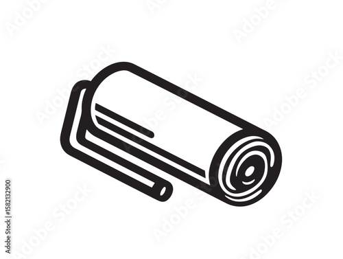Sleek paint roller icon in clean outline