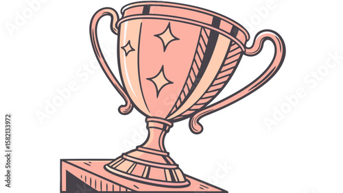 trophy cup isolated on white background
