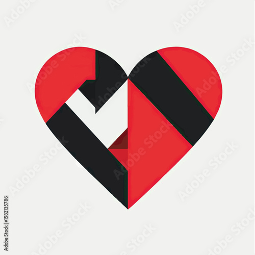 Free Download red heart on white background - GFXLoad