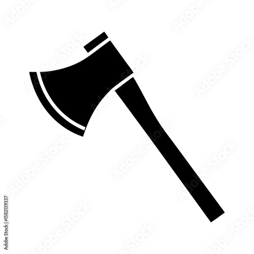 Simple Black Axe Icon Design