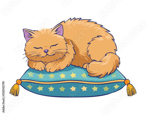 Adorable Orange Cat Sleeping Together