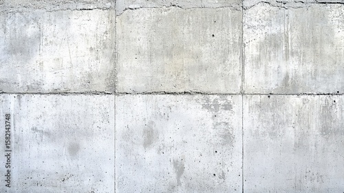 Weathered concrete wall texture, showing a grid pattern of panels with variations in tone and subtle staining.  A rustic, industrial feel
