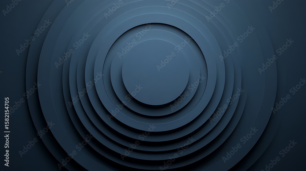 Obraz premium Dark, concentric circles layered design