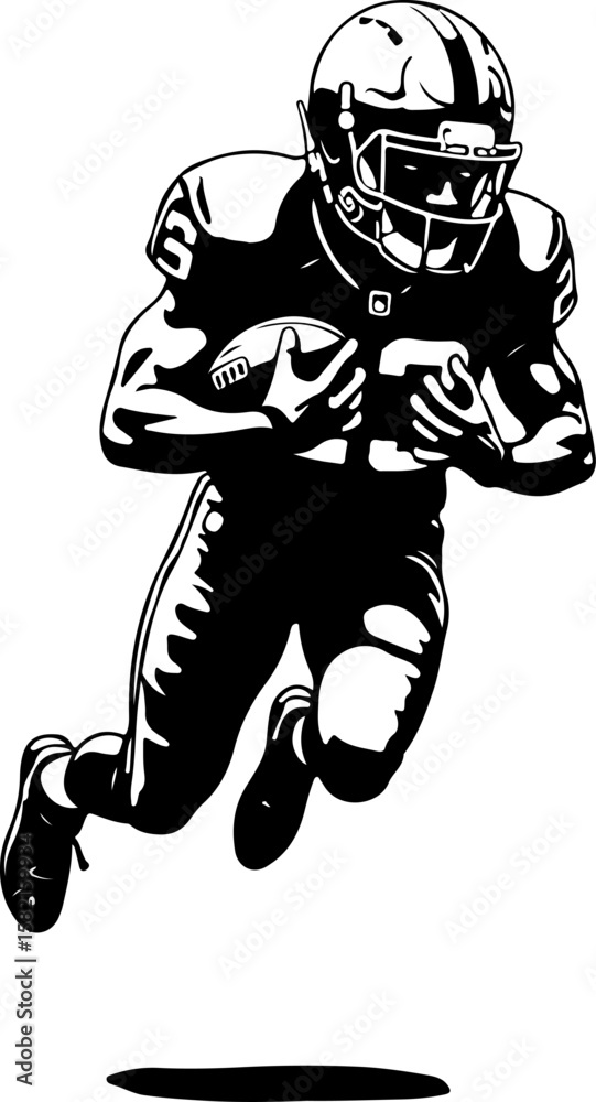Fototapeta premium American football, athlete, sports, running vector bundle