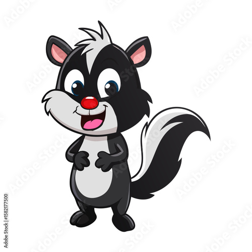 Cartoon funny skunk 