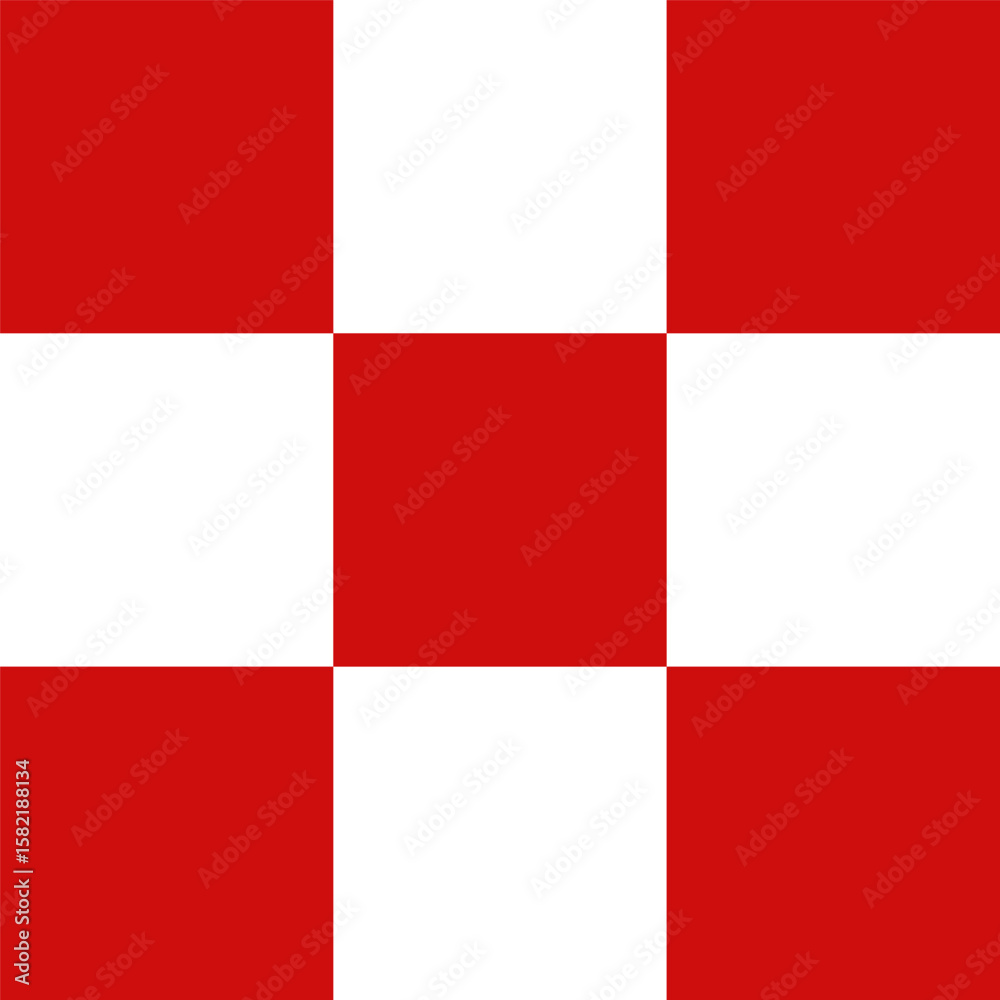 Obraz premium Vibrant Red and White Checkerboard Grid Pattern Background