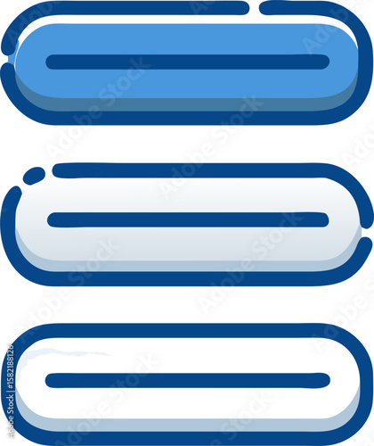 blue glossy buttons