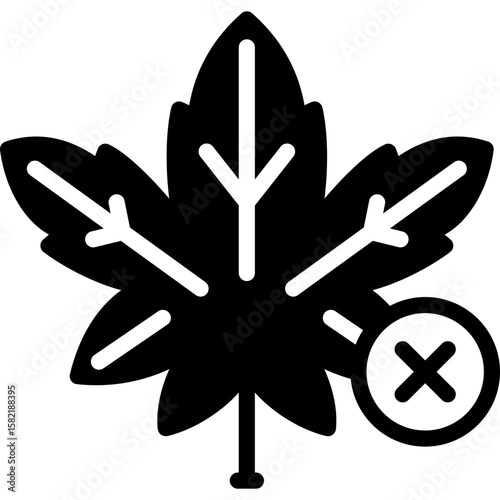 marijuana icon illustration design with solid