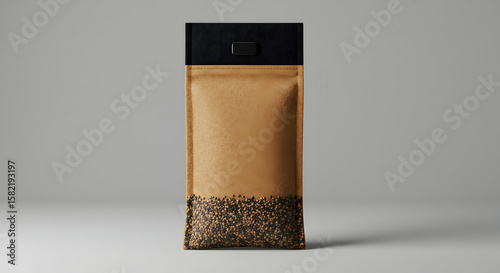 Premium Brown Paper Coffee Packaging Design Mockup