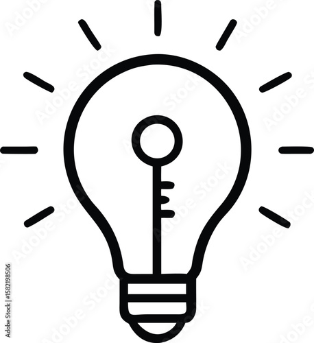 The Key to Innovation: Unlock Your Creative Potential with This Lightbulb Icon Design
