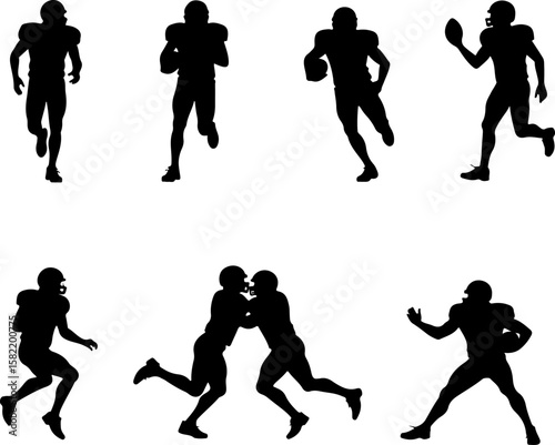American Football Player Helmet  vector bundle
