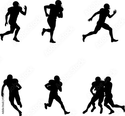 American Football Player Helmet  vector bundle