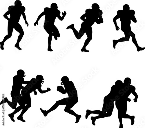 American Football Player Helmet  vector bundle