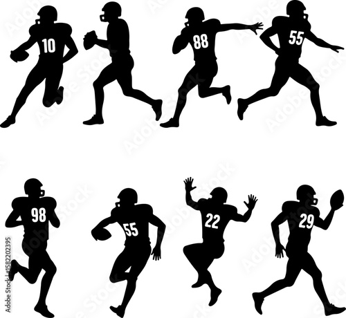 American Football Player Helmet  vector bundle
