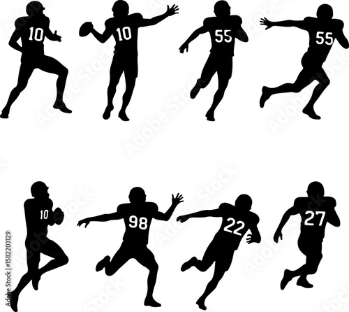 American Football Player Helmet  vector bundle