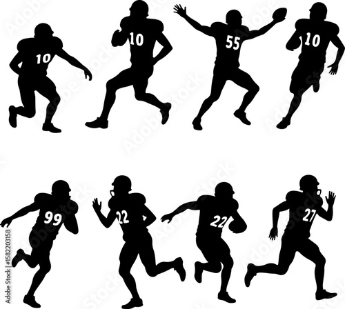 American Football Player Helmet  vector bundle