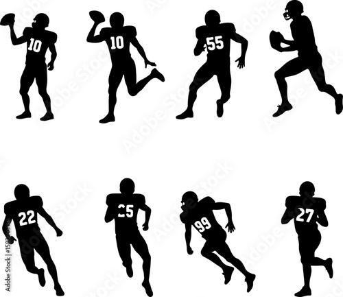 American Football Player Helmet  vector bundle