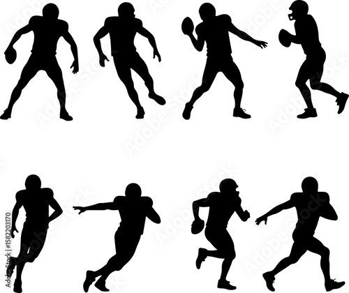 American Football Player Helmet  vector bundle