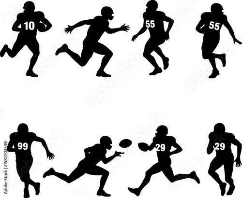 American Football Player Helmet  vector bundle