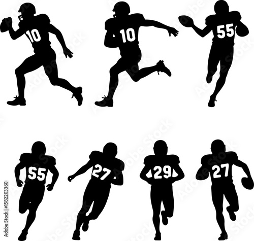 American Football Player Helmet  vector bundle