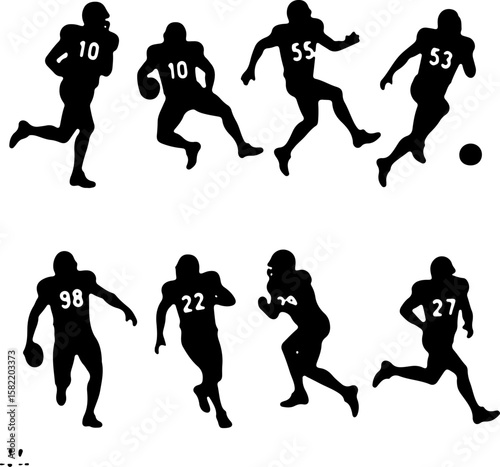 American Football Player Helmet  vector bundle