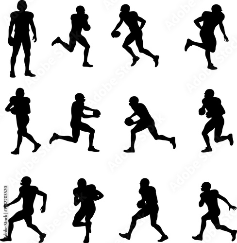 American Football Player Helmet  vector bundle