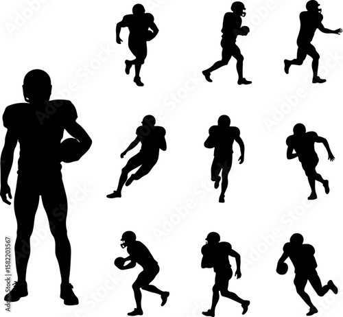 American Football Player Helmet  vector bundle