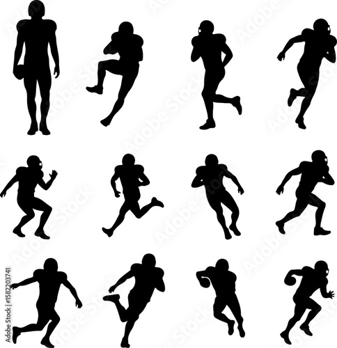 American Football Player Helmet  vector bundle