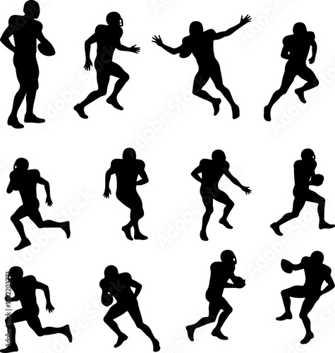 American Football Player Helmet  vector bundle