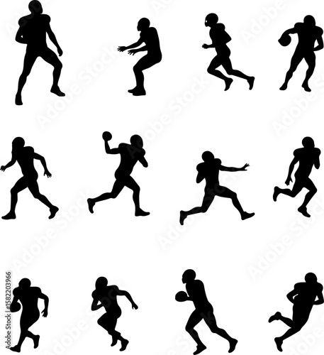 American Football Player Helmet  vector bundle