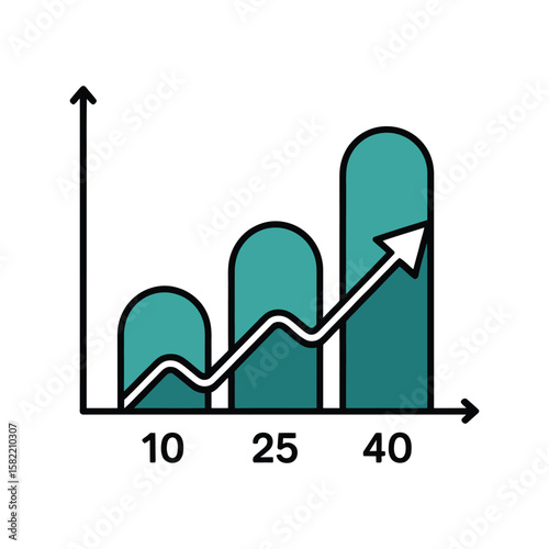 vector illustration of a graph