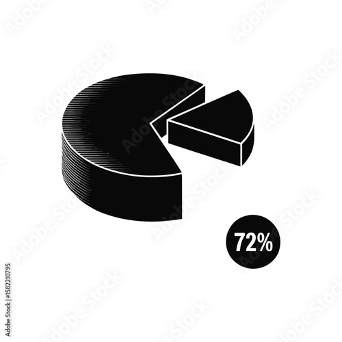 vector illustration of a pie chart