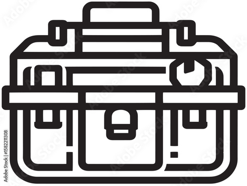Minimal Toolbelt Illustration in Clean Line Art
