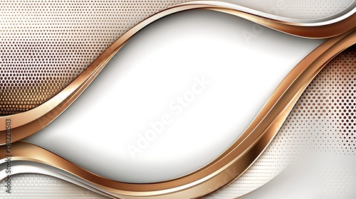 Abstract background with flowing curves and metallic textures