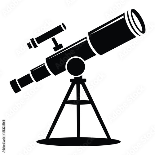 telescope silhouette vector