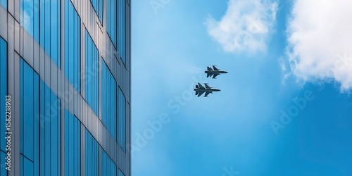 Jets Performing Aerial Maneuver in The Sky