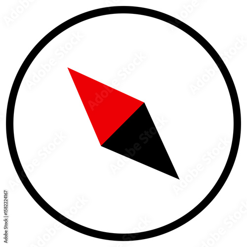 Discovery compass or navigational compass line art icon for apps and website, Vector Illustration !