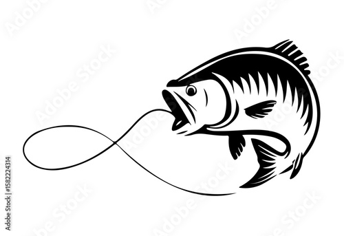 Graphic fly fishing