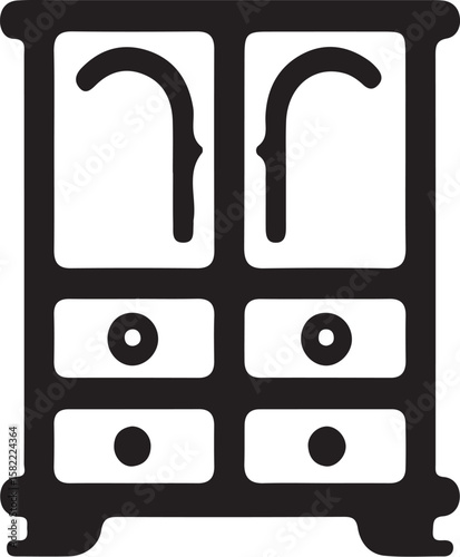 safe box icon vector illustration with digital and technology elements