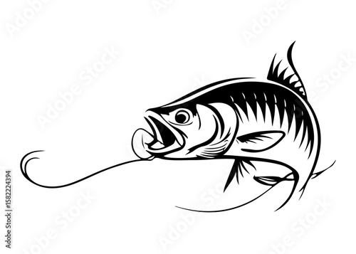 Graphic fly fishing