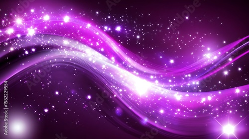 Abstract swirling waves of vibrant purple and white light