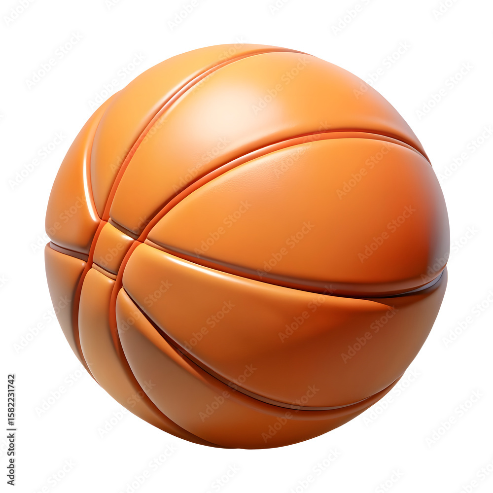 Fototapeta premium Dynamic Orange Basketball Isolated on Transparent Background for Sports and Game Enthusiasts