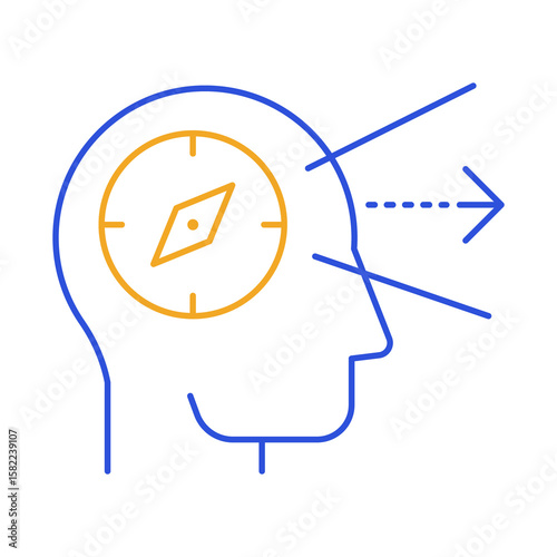 Precision – Compass and Arrow Representing Accuracy and Exact Execution on Transparent Background. 
