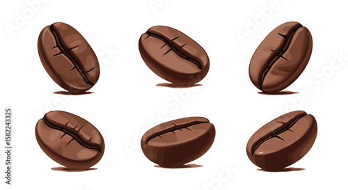Freshly roasted coffee beans with subtle gradients and textured surfaces representing quality and aroma